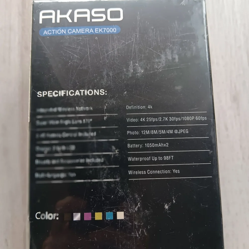 AKASO EK7000 Action Camera Ulatra HD 4K Edition Wireless Waterproof 170 lens